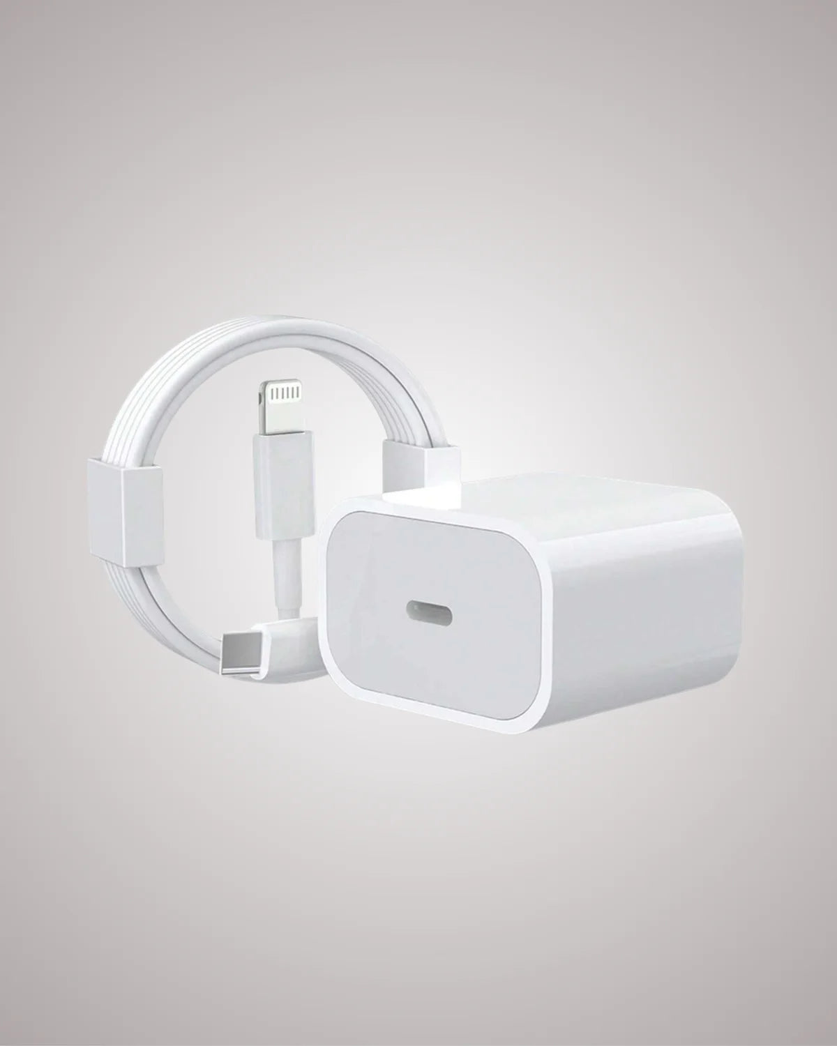 Cargador Doble USB-C / Lighting con cable (Carga Rapida)